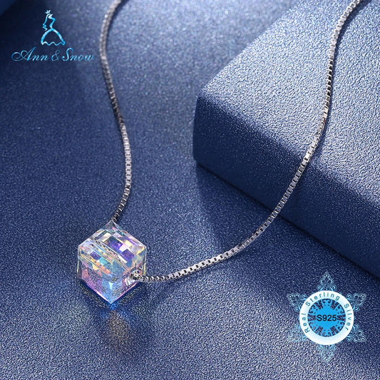 925 Sterling Silver Cubic Zircon Stone Necklaces For Women Gros Collier Femme Jewelry 925 Silver Necklaces Woman High Quality