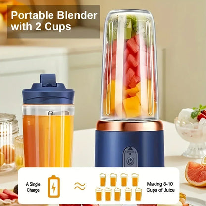 Portable Electric Juicer Mini Home Mixer Multifunctional Fruit and Vegetable Crushing Mixer USB Charging Juice Cup Juicing Tool