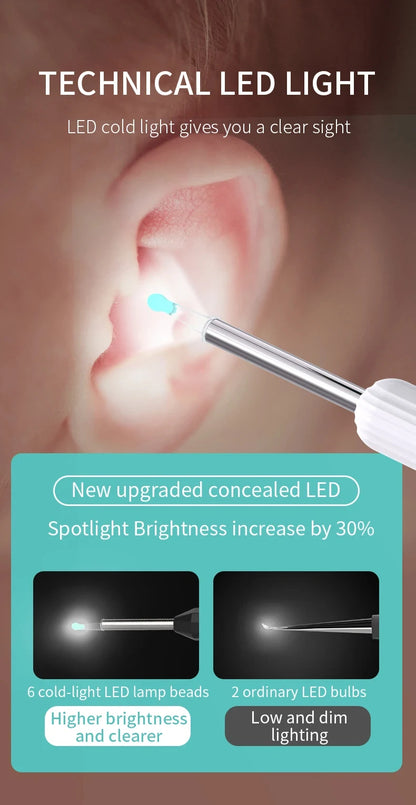 New Wireless WiFi Ear Pick Otoscope Camera Borescope Luminous Ear Wax Cleaning Teeth Oral Inspection Health Care Ear Cleaner