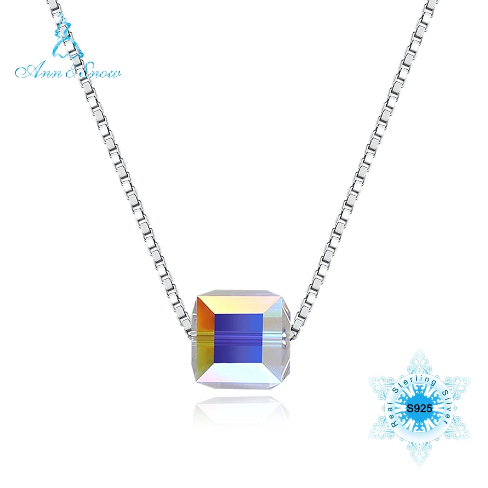 925 Sterling Silver Cubic Zircon Stone Necklaces For Women Gros Collier Femme Jewelry 925 Silver Necklaces Woman High Quality