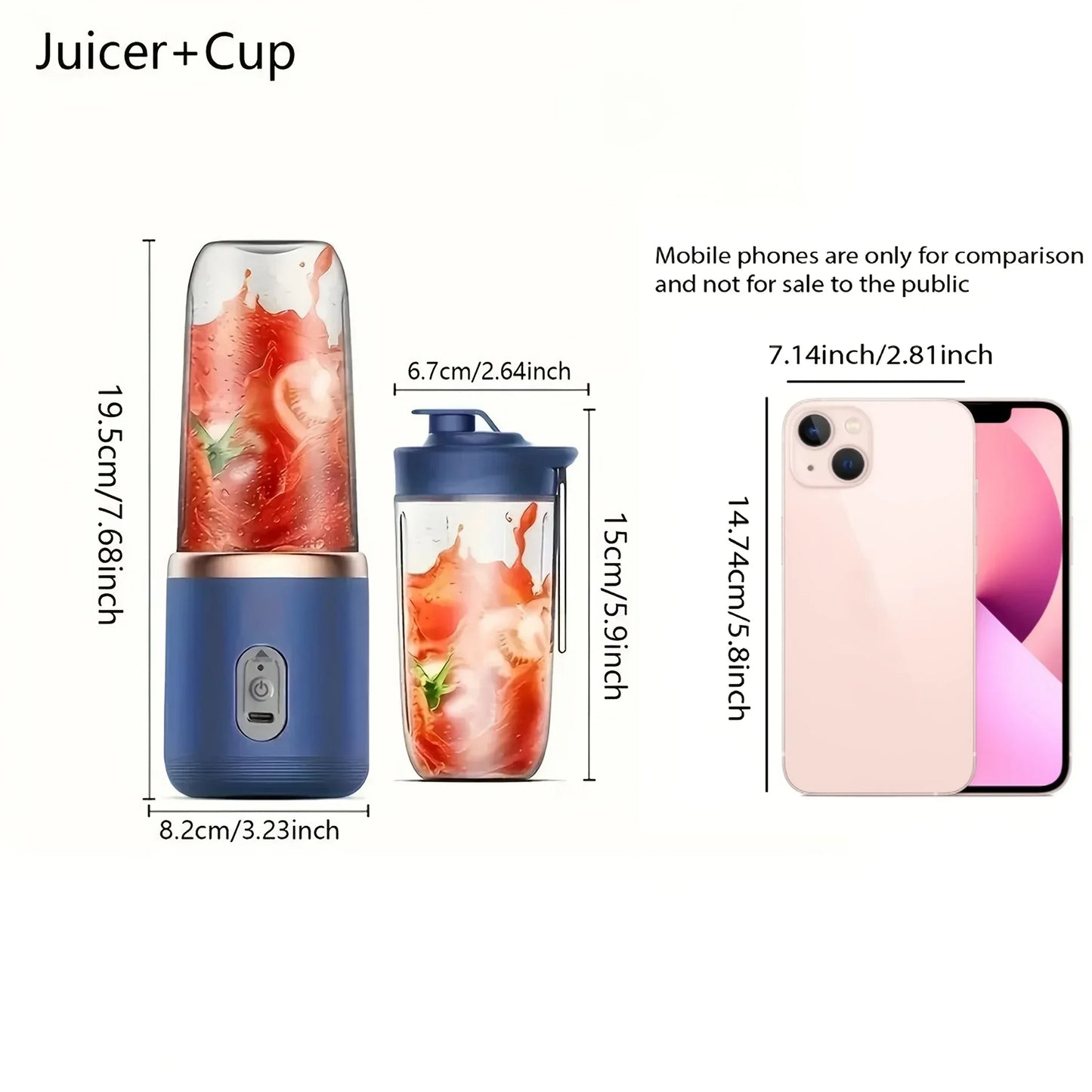 Portable Electric Juicer Mini Home Mixer Multifunctional Fruit and Vegetable Crushing Mixer USB Charging Juice Cup Juicing Tool