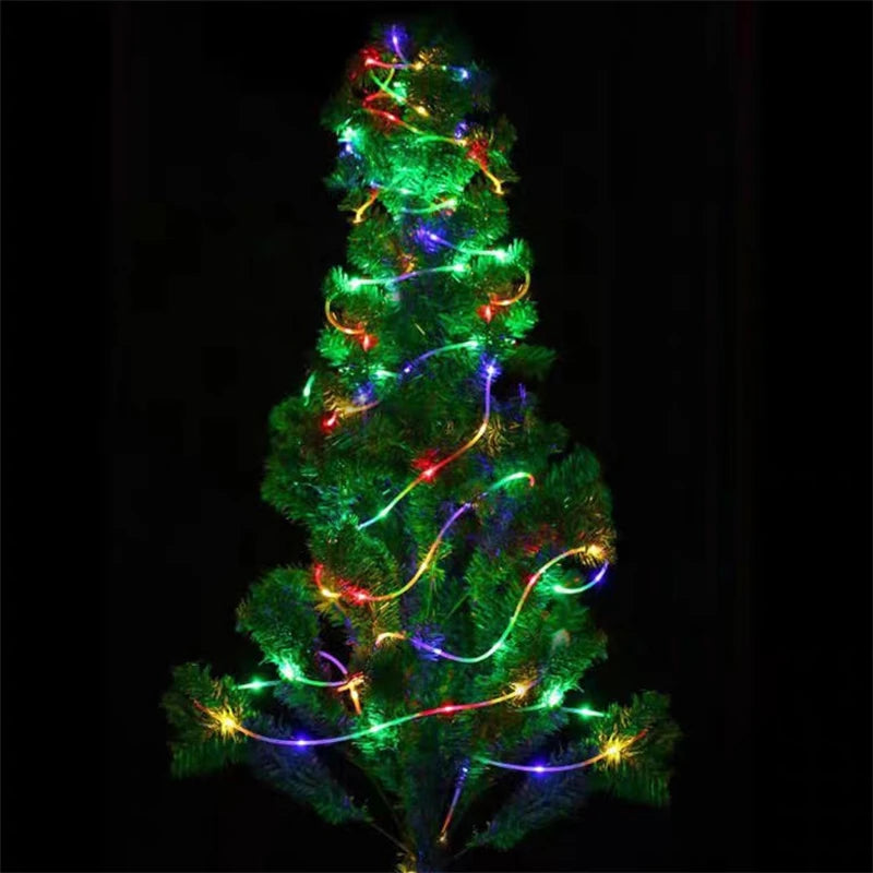 Solar Rope Lights Solar LED Light Path Deck Outdoor Garden Solar String Lights Waterproof Outdoor Lighting Strips 8 Light Modes