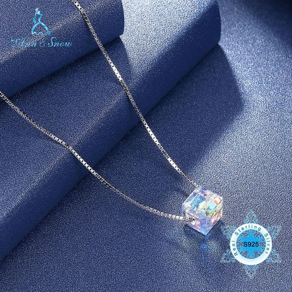 925 Sterling Silver Cubic Zircon Stone Necklaces For Women Gros Collier Femme Jewelry 925 Silver Necklaces Woman High Quality