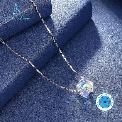 925 Sterling Silver Cubic Zircon Stone Necklaces For Women Gros Collier Femme Jewelry 925 Silver Necklaces Woman High Quality